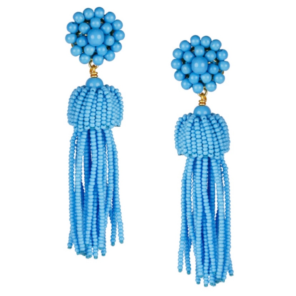 Lisi Lerch TASSEL EARRINGS - TURQUOISE
